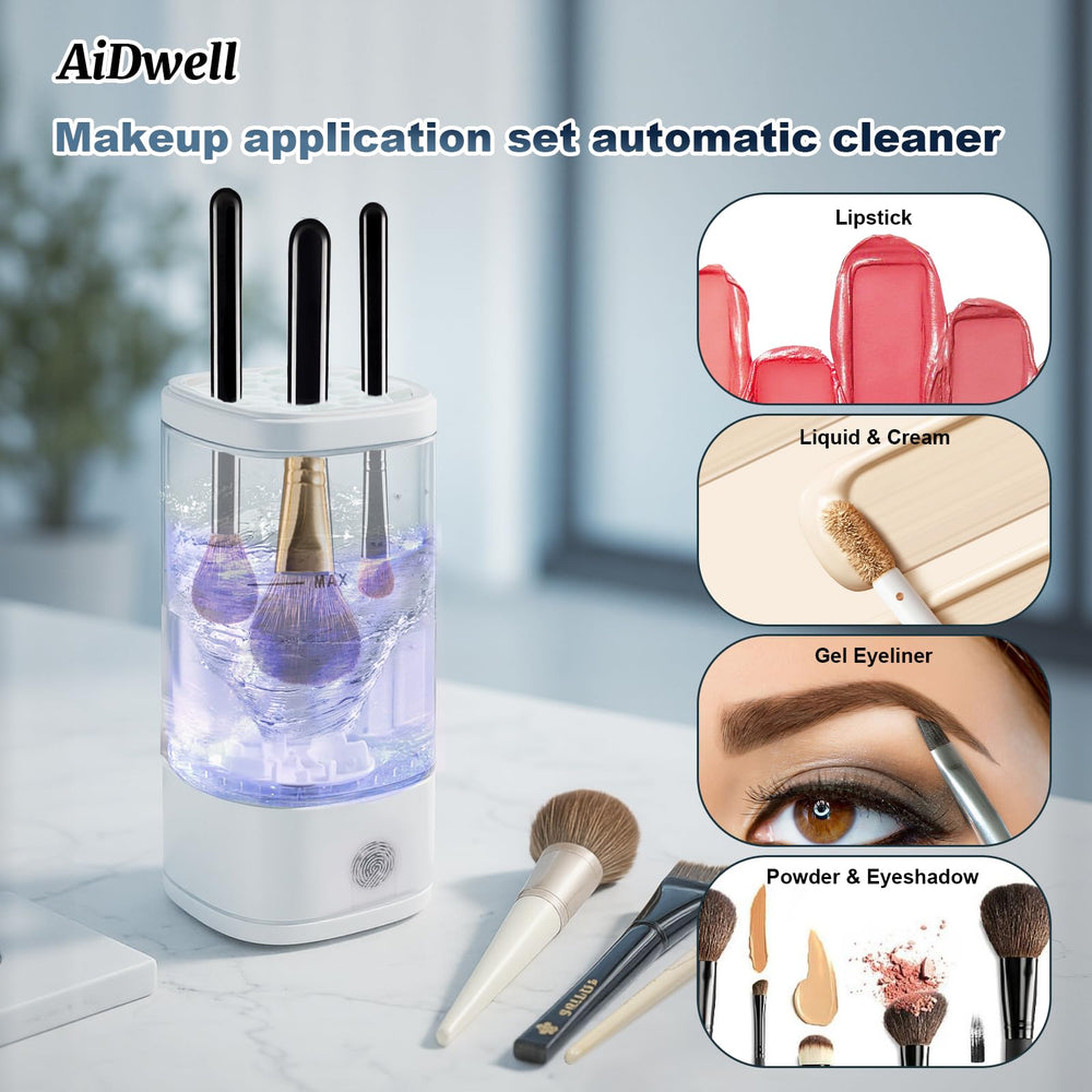 AiDwell sponge compatibility and brush fixing with silicone adapters.