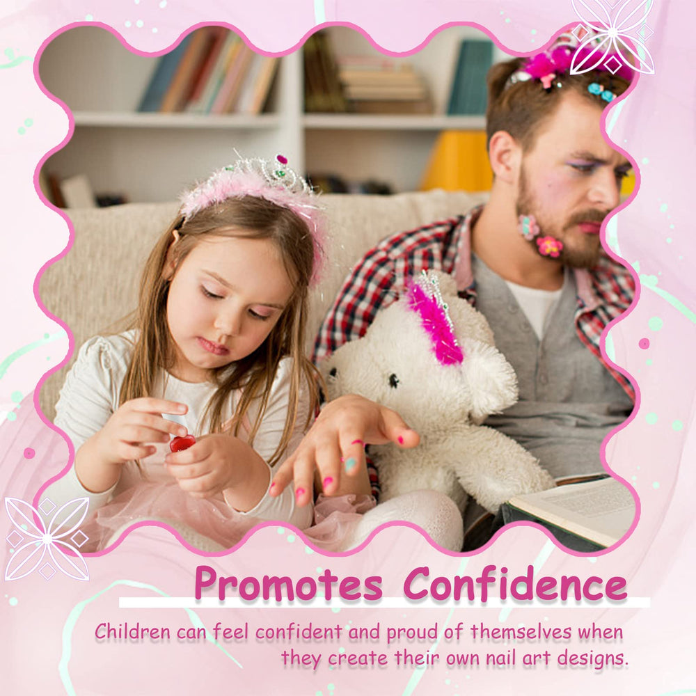 Aieenjor Kids Nail Polish Kit low-odor polish highlights kid-friendly scent.