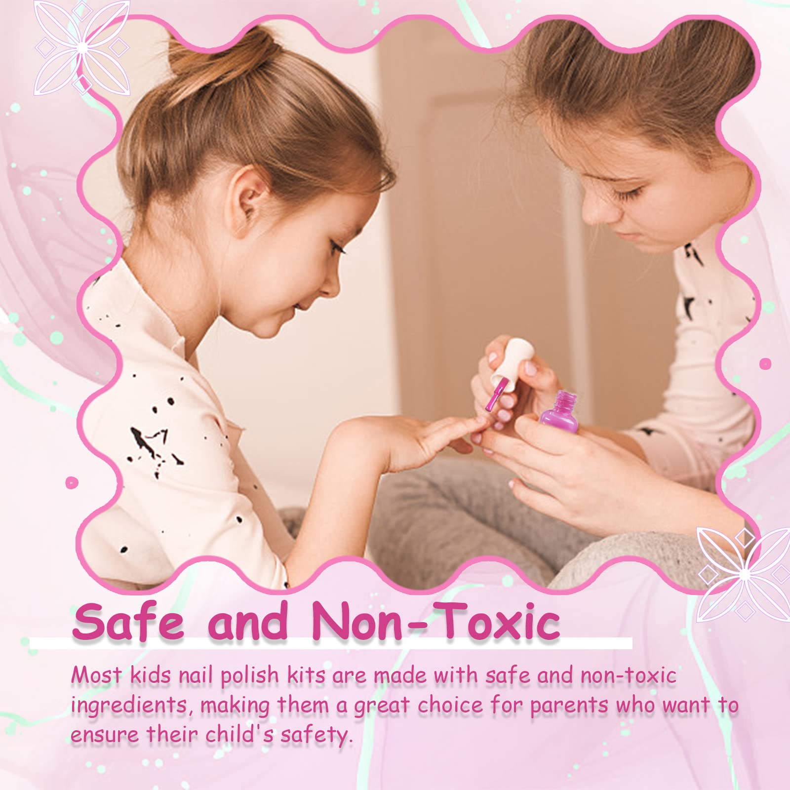 Aieenjor Kids Nail Polish Kit zodiac designs inspire creative play.