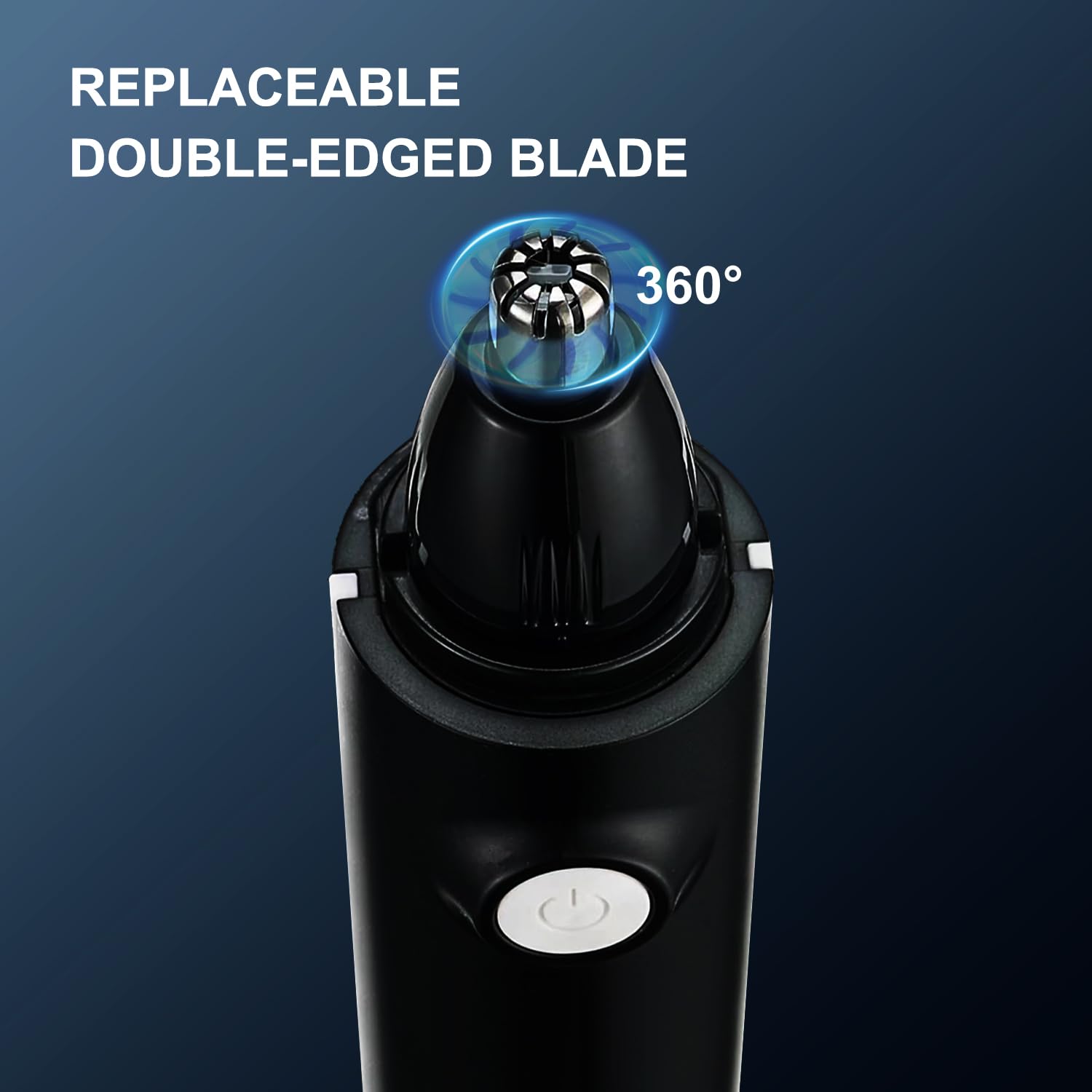 Aiefeya nose trimmer LED display indicates battery level for planning.