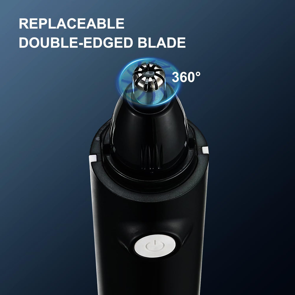 Aiefeya nose trimmer LED display indicates battery level for planning.