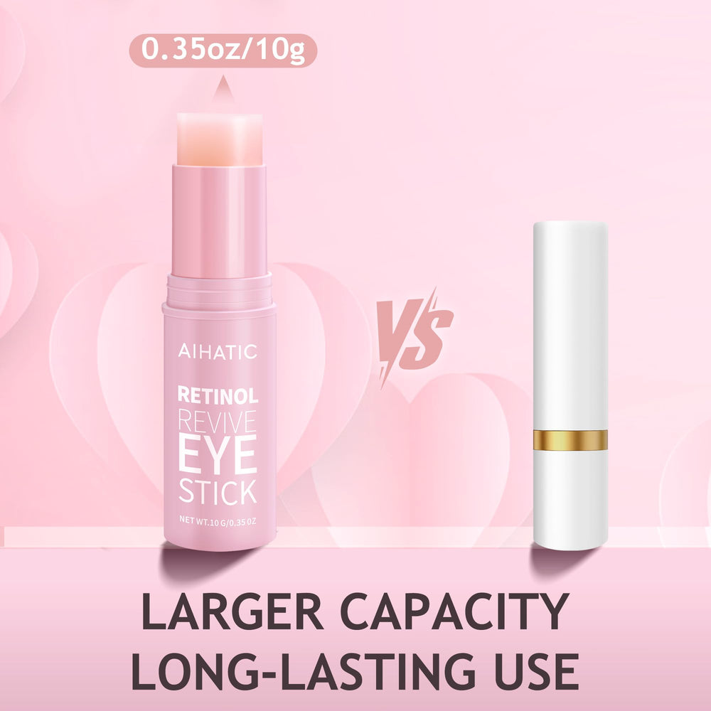 Aihatic retinol caffeine eye balm stick provides subtle brightening around the eye area