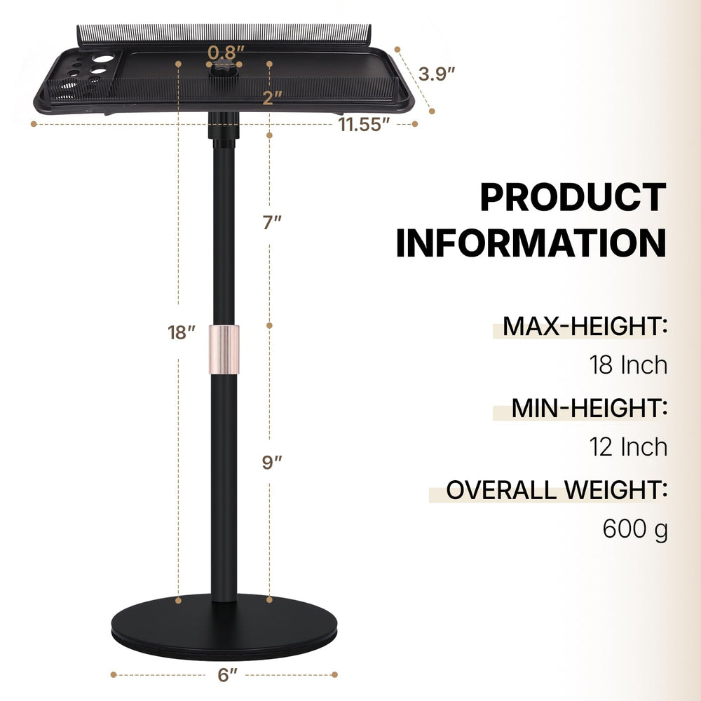 AIHOPESTO adjustable height stand enables comfortable positioning during styling sessions.