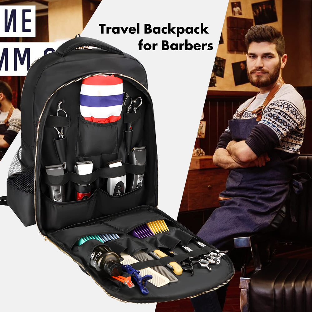 AIHOPESTO barber backpack backside support eases load during long commutes.