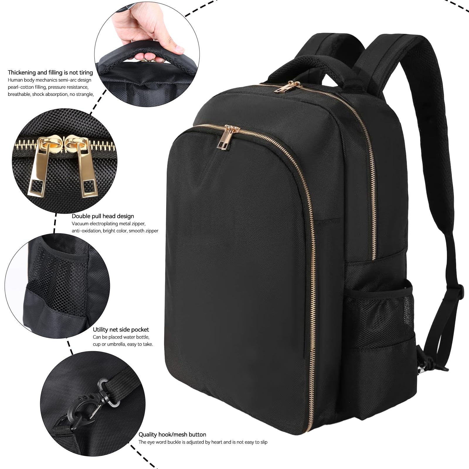 AIHOPESTO barber backpack with a dedicated clipper pocket keeps tools secure.