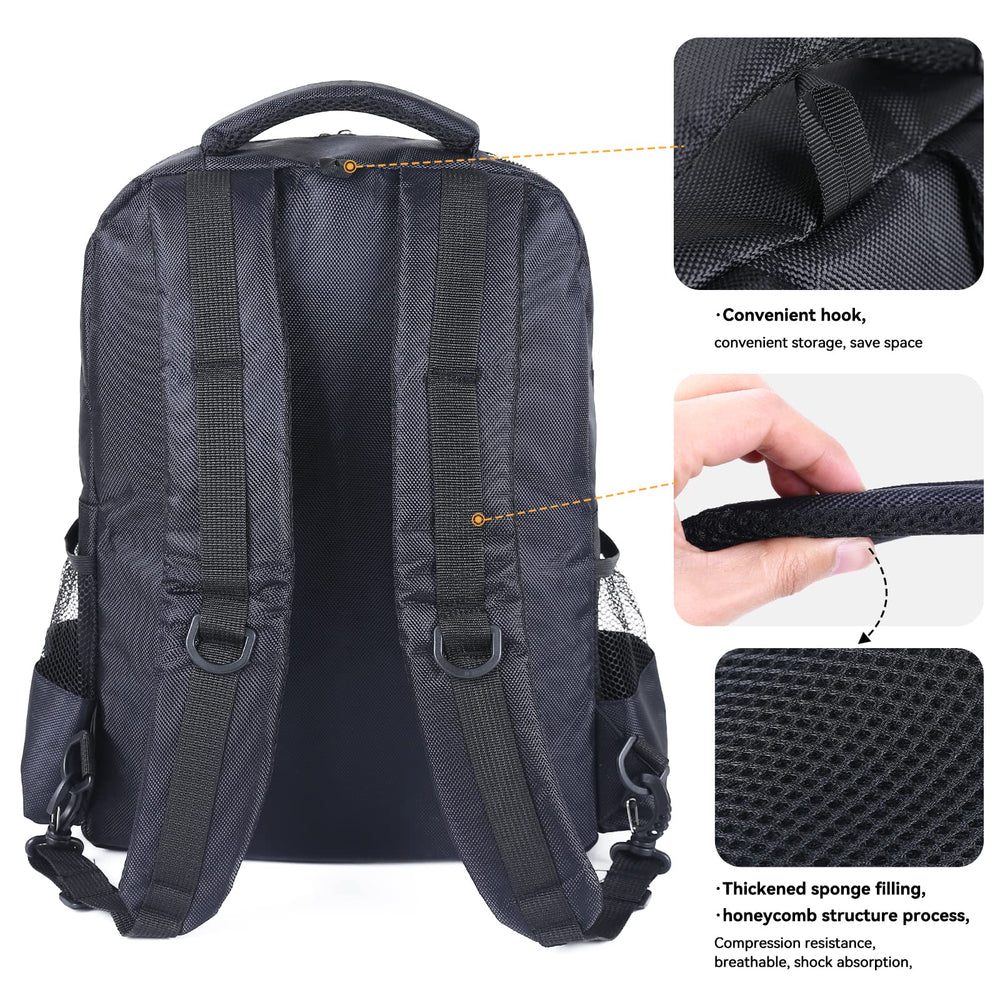 AIHOPESTO barber backpack gold zippers add professional style and durability.