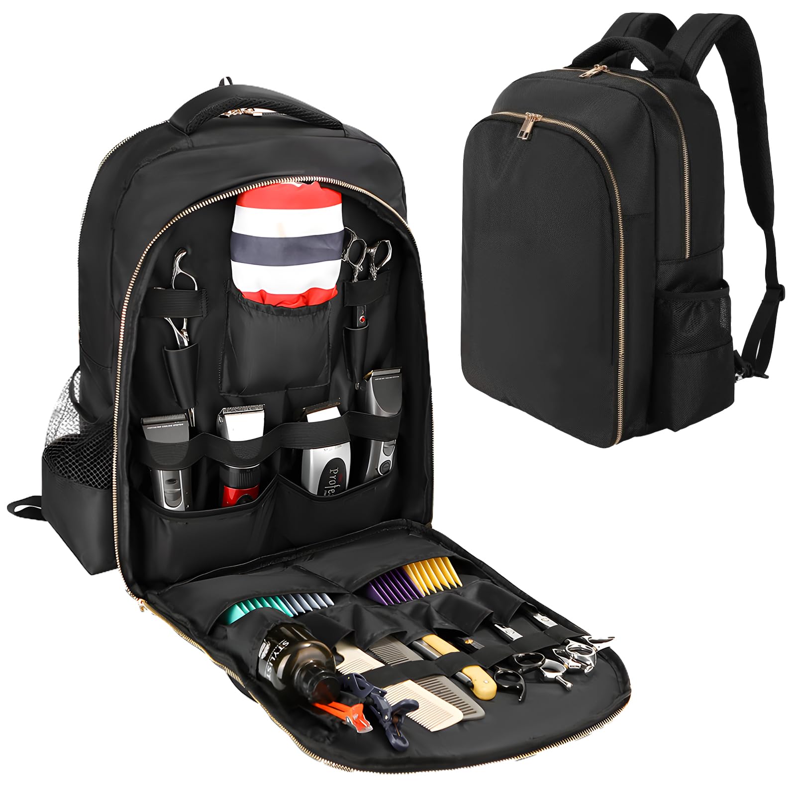 AIHOPESTO barber backpack waterproof fabric protects clippers and gear outdoors.