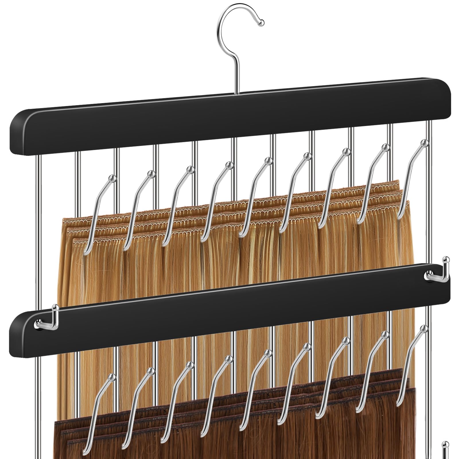 AIHOPESTO 2pack extension hanger front view enables organized storage and quick access
