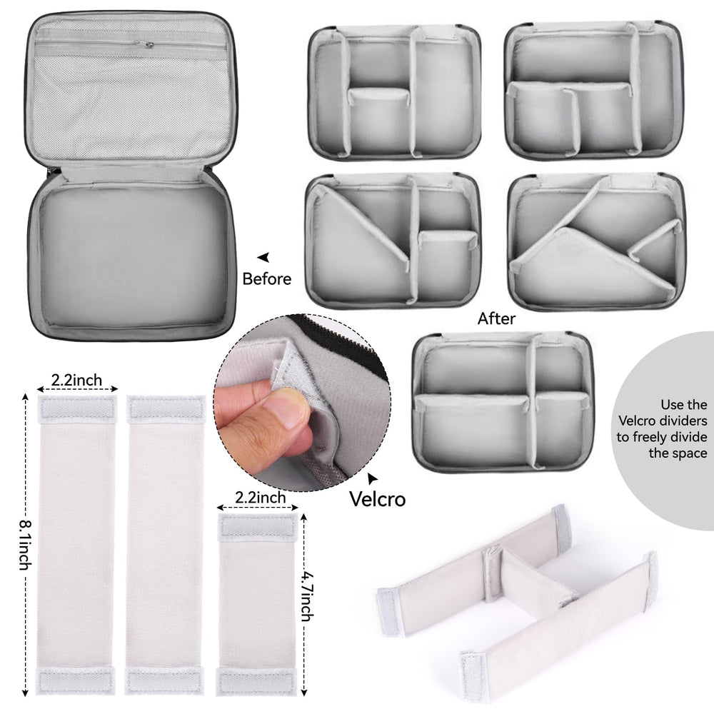 AIHOPESTO Barber Case mesh pockets for cables and small tools