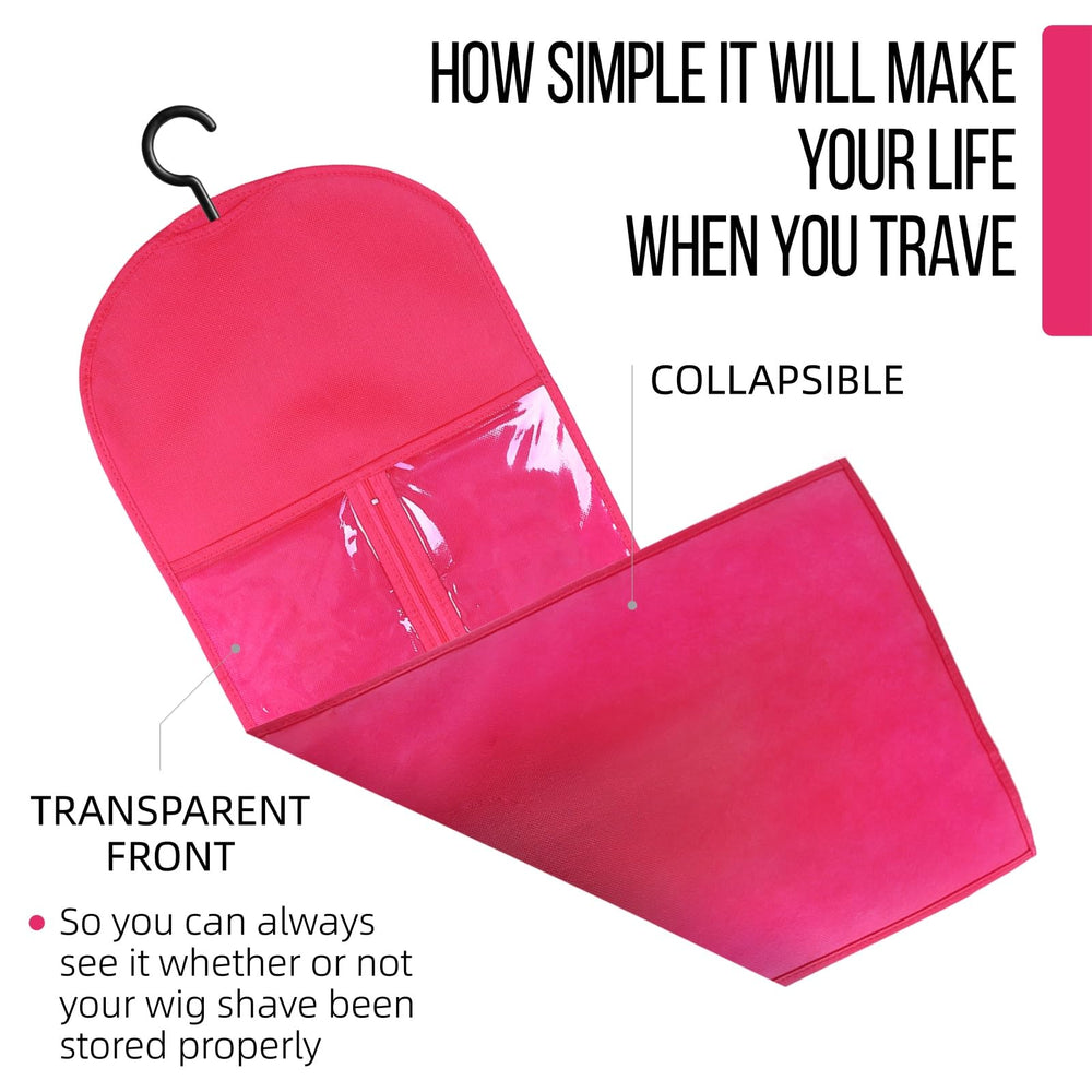 AIHOPESTO wig storage bags with hanger clip-free design prevents hanger marks.