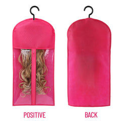 AIHOPESTO wig storage bags with hanger dustproof design preserves wigs between uses.