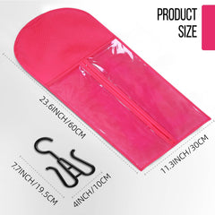 AIHOPESTO wig storage bags with hanger transparent window bag showing visibility and protection.