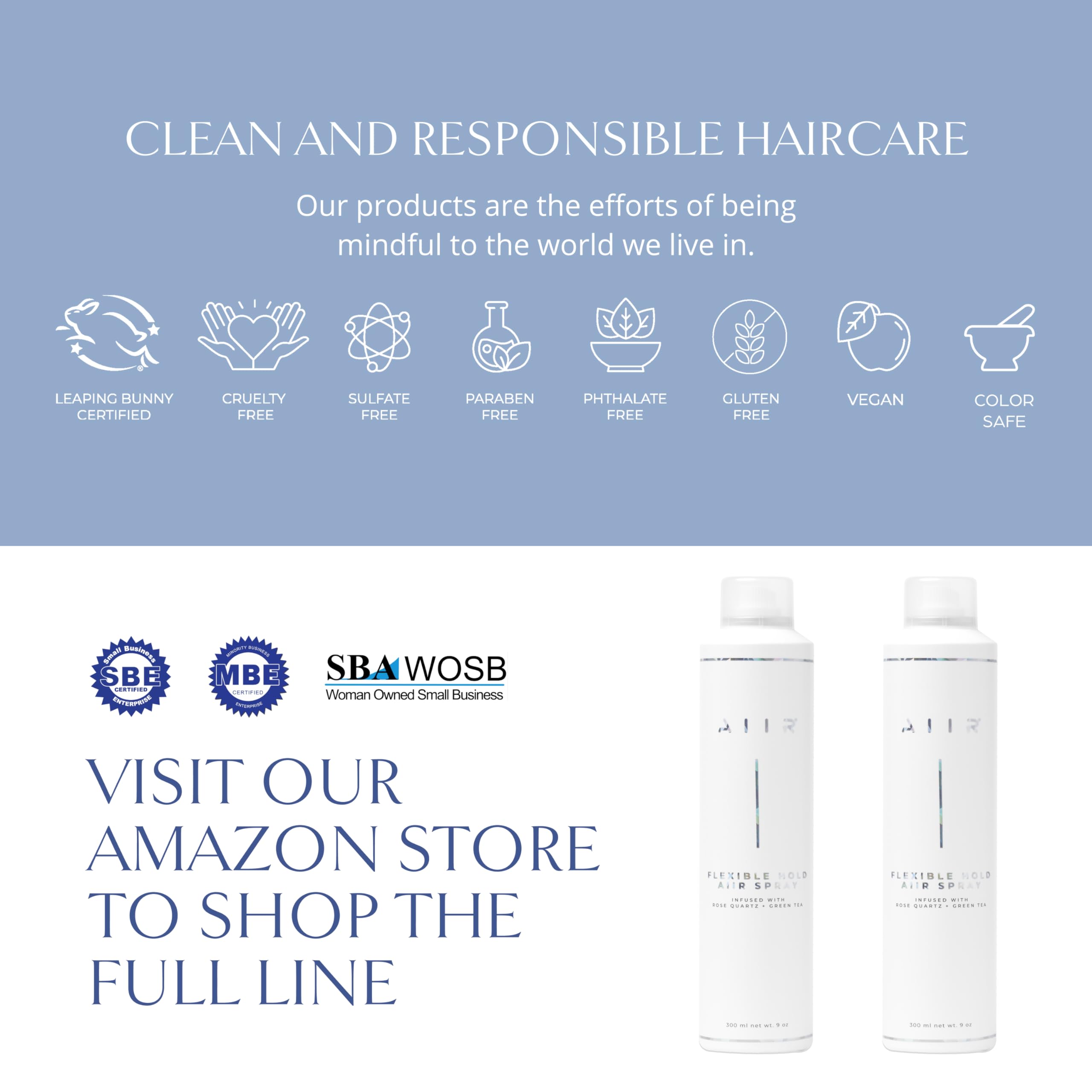 AIIR Flexible Hold Hairspray 9oz packaging ready for everyday styling.
