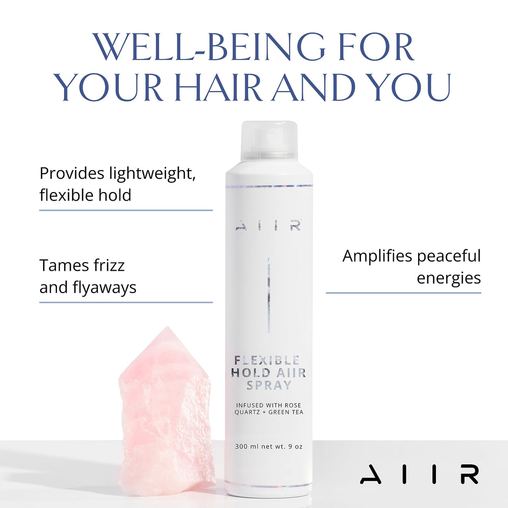 AIIR Flexible Hold Hairspray on brushable hair delivering a soft, touchable finish.