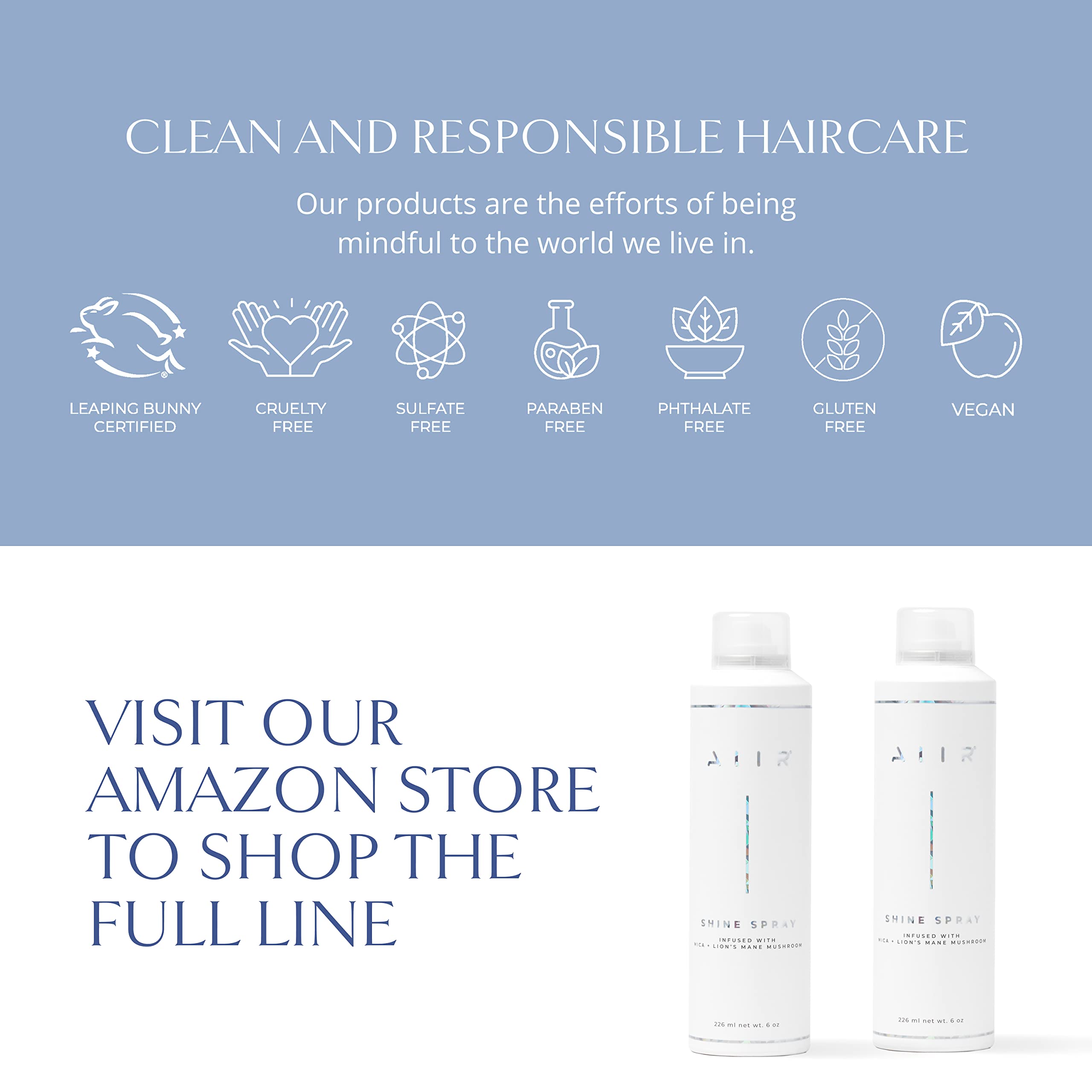 AIIR Shine Spray-curly-to-straight support for versatile styling across textures.