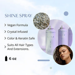 AIIR Shine Spray humidity-shield helps keep hair smooth in humid conditions.