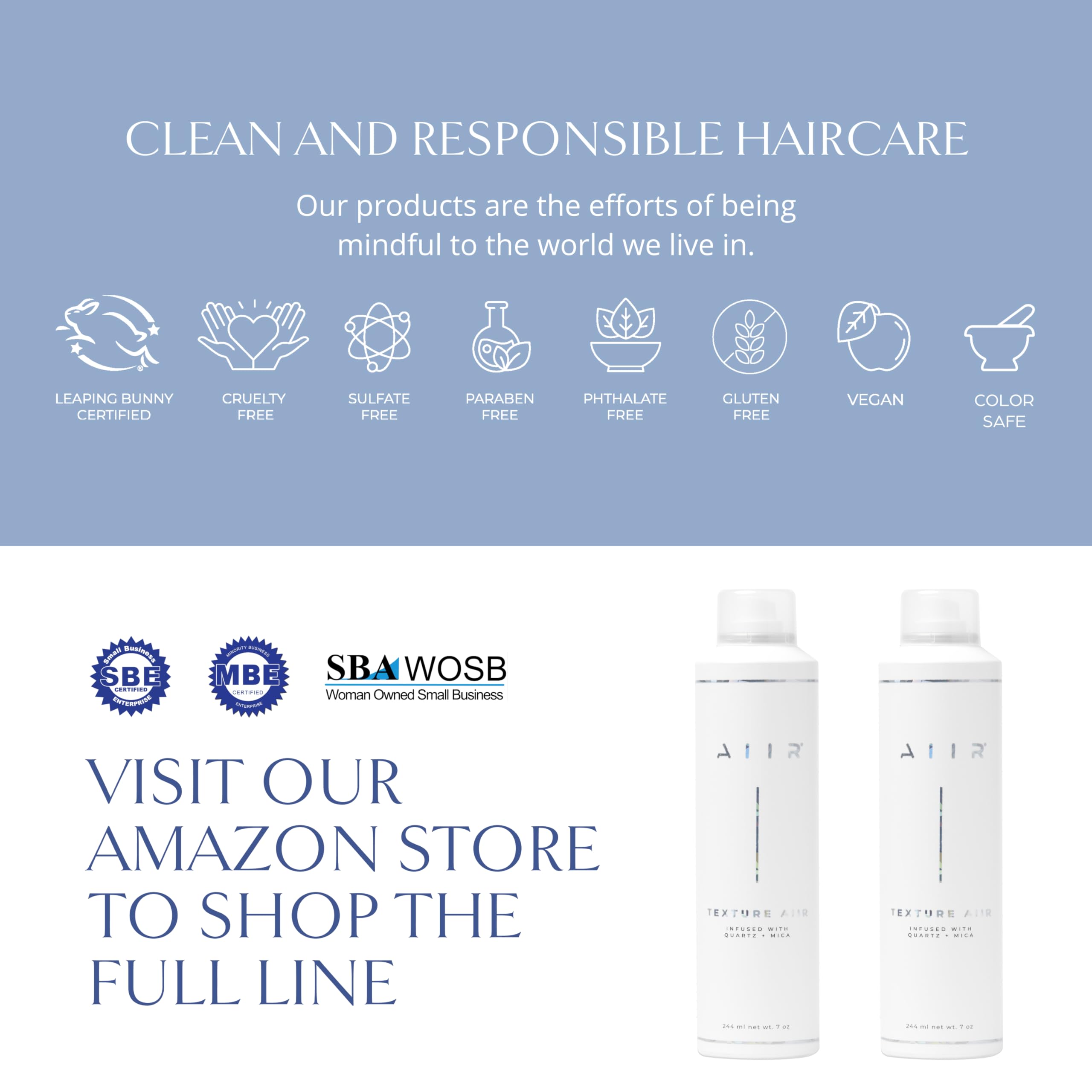 AIIR Texture Spray boosts volume in thin hair without heaviness.
