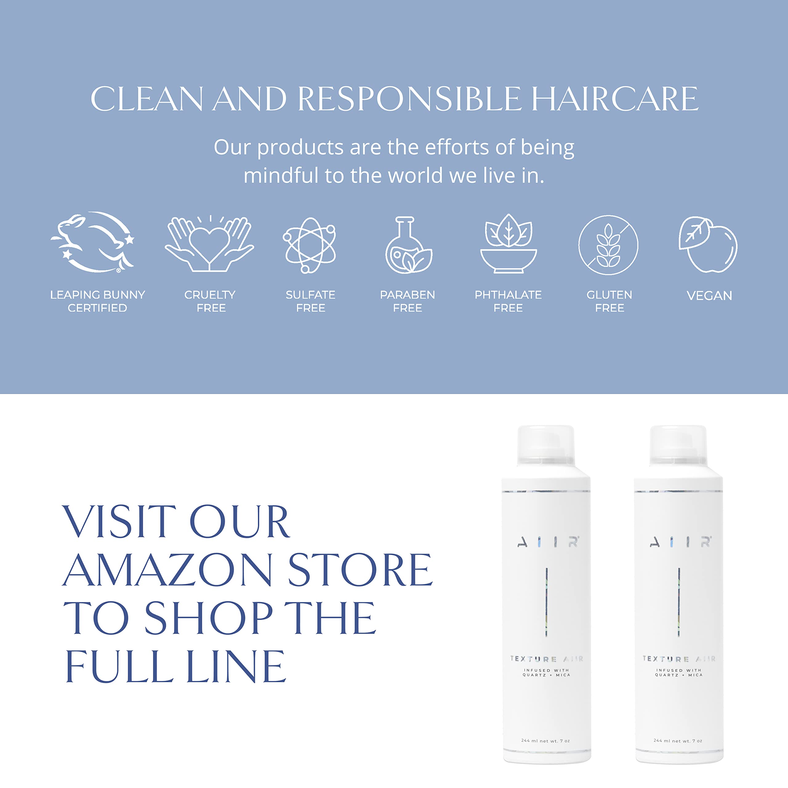 AIIR Texture Spray finish with mica reflection adds a radiant glow.