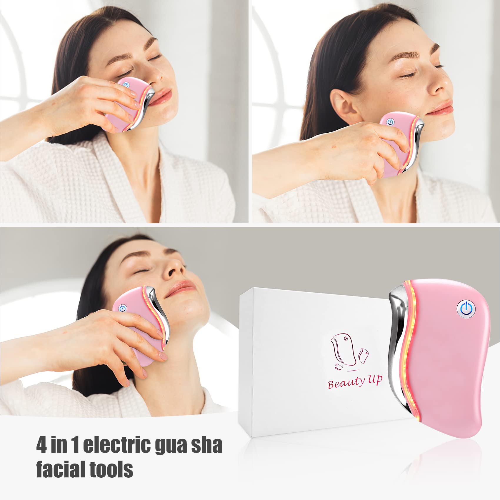 Aikertec Heat Electric Gua Sha Tool with red light therapy.