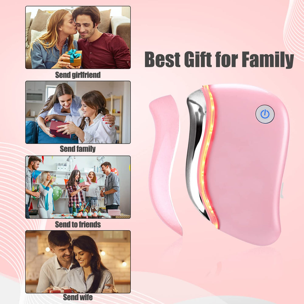 Aikertec Heat Electric Gua Sha Tool packaging includes USB cable and manual.