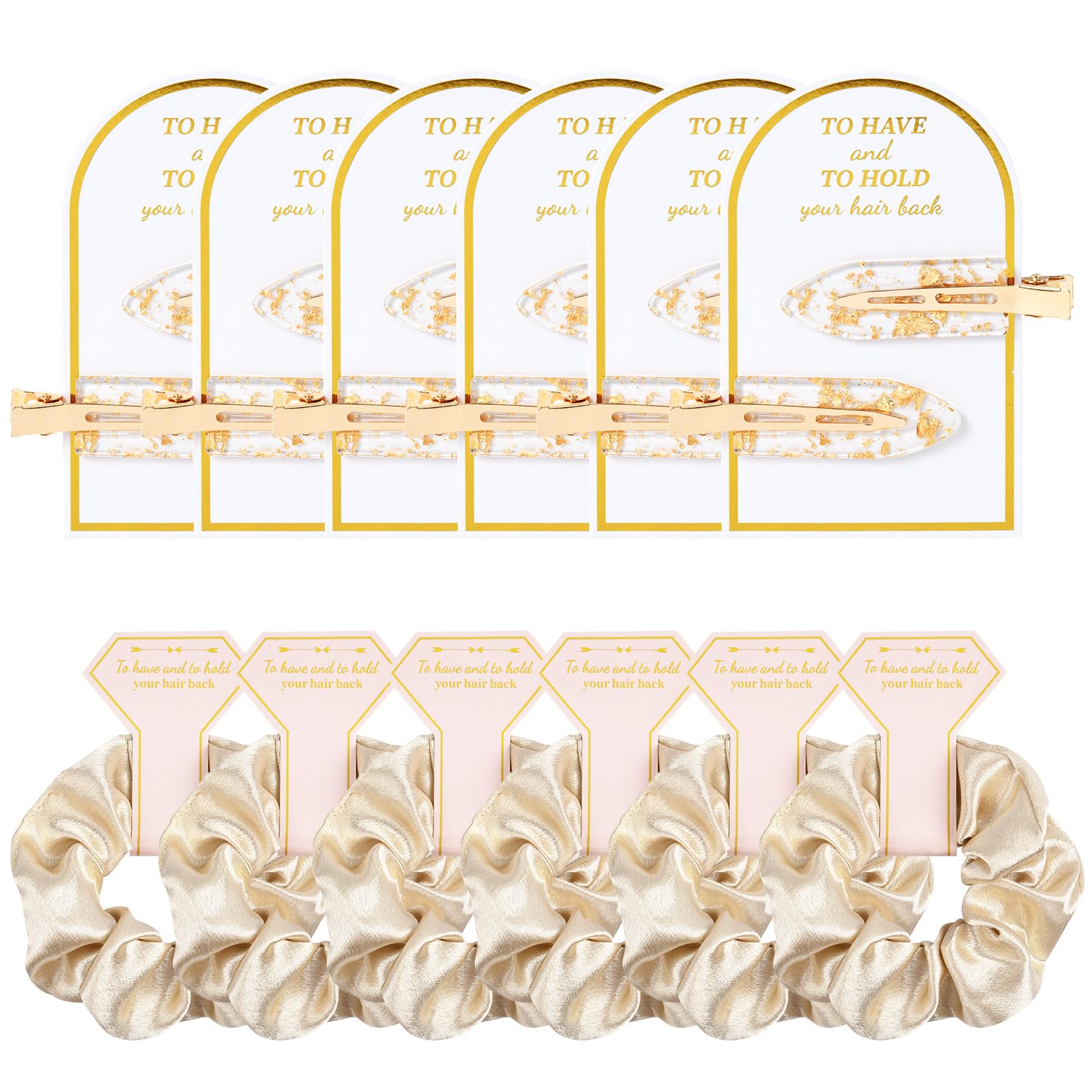 Clips de pelo dorados con brillo de Aileam, ideal para looks de boda.