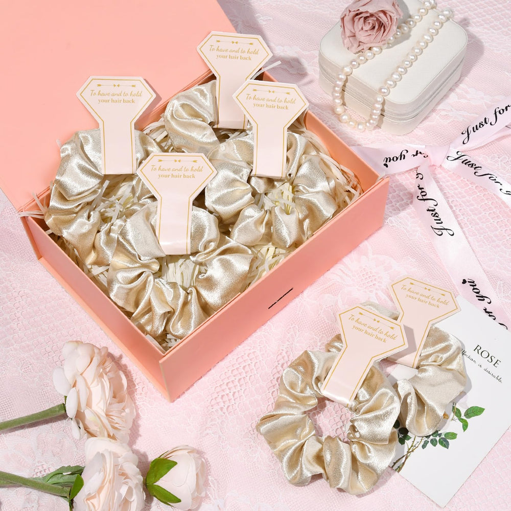 Conjunto de seis clips y seis scrunchies Aileam, perfecto para propuestas o regalos.