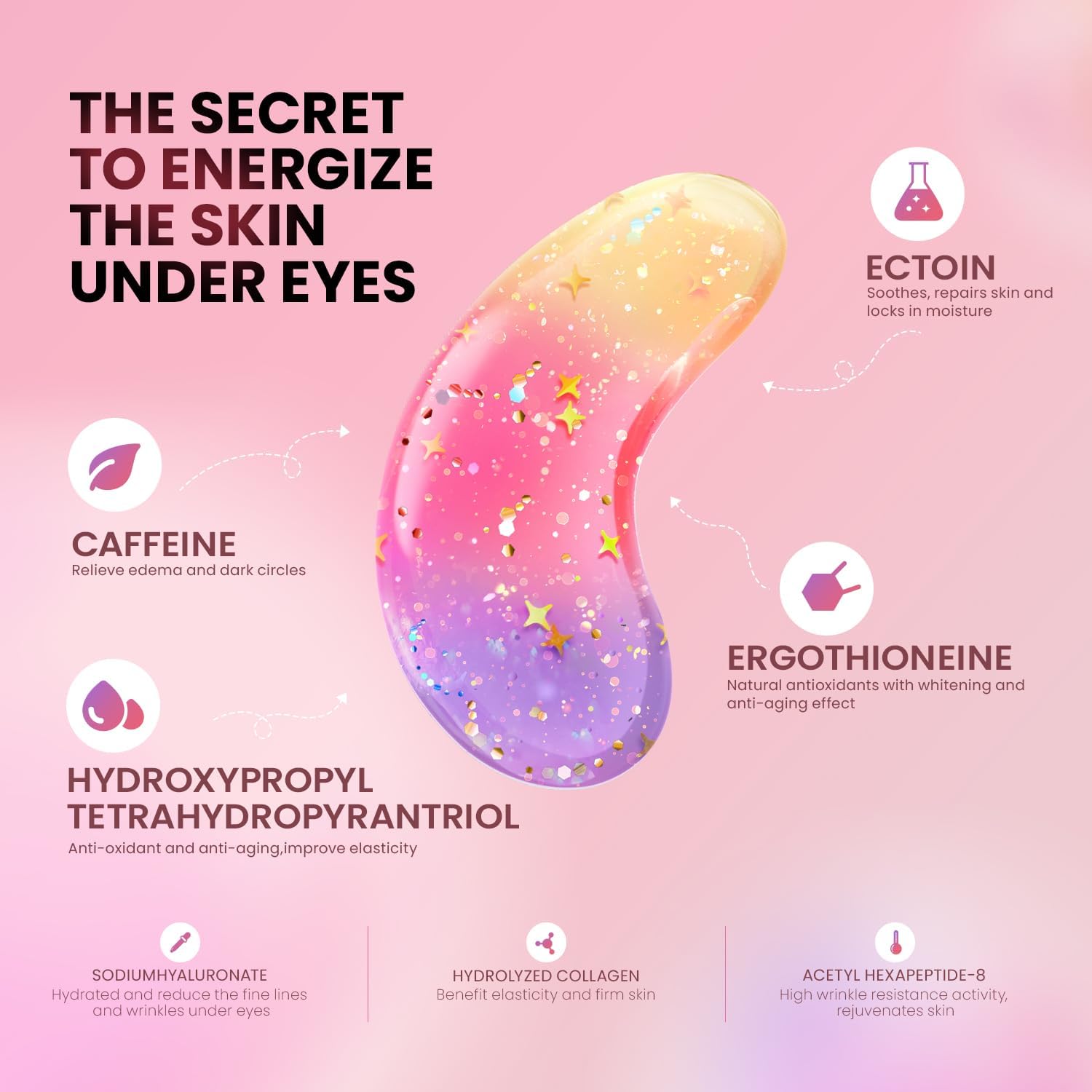 AILEORY eye patch application under-eye demonstrates simple 15–20 minute treatment