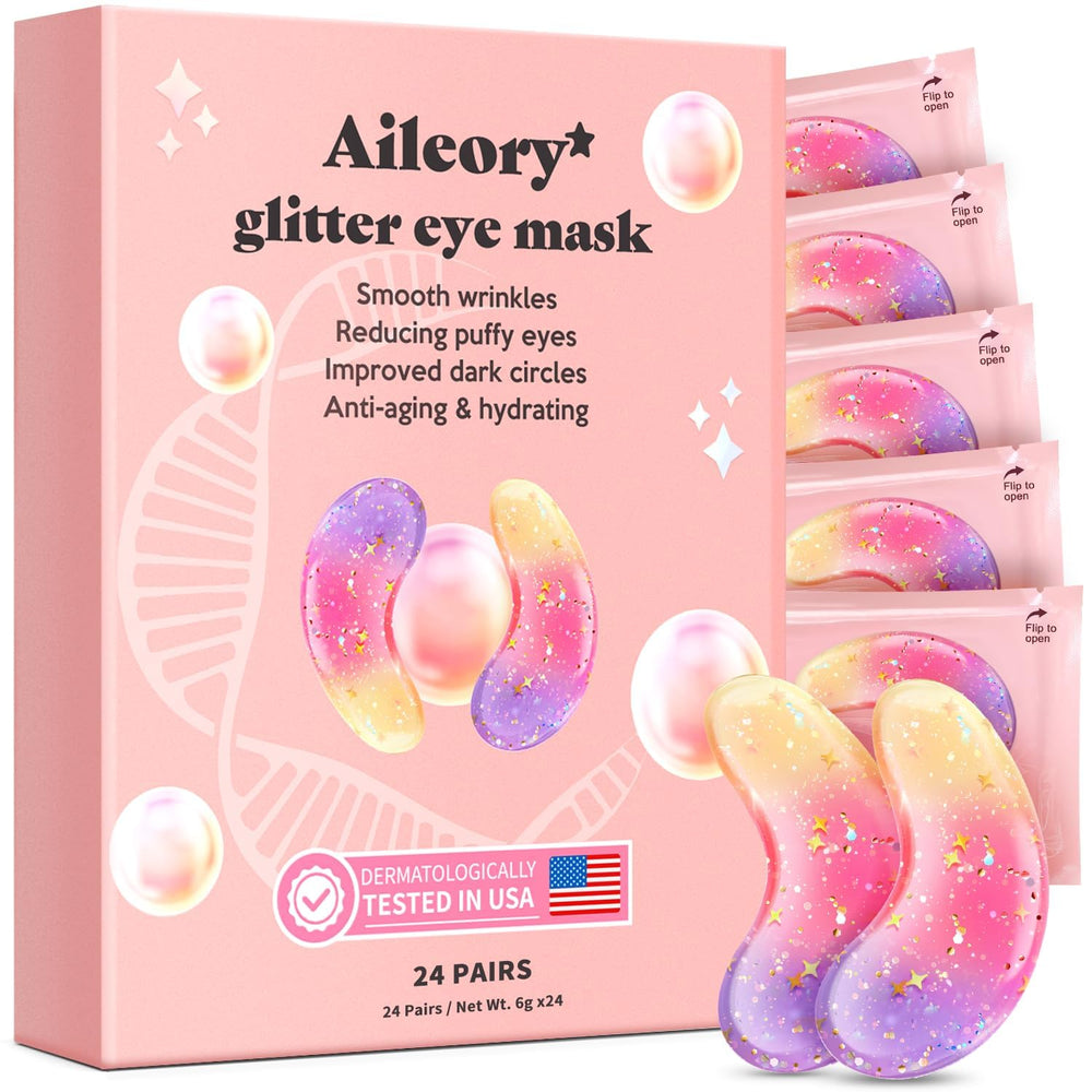 AILEORY under-eye patches tri-color collection pack provides nourishing hydration for delicate skin