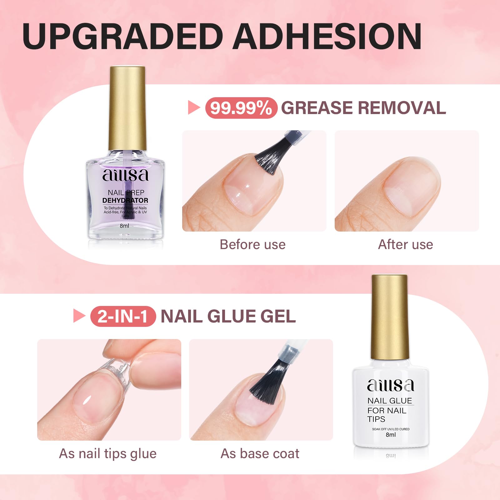 AILLSA full-cover nail tips strong flexible gel material
