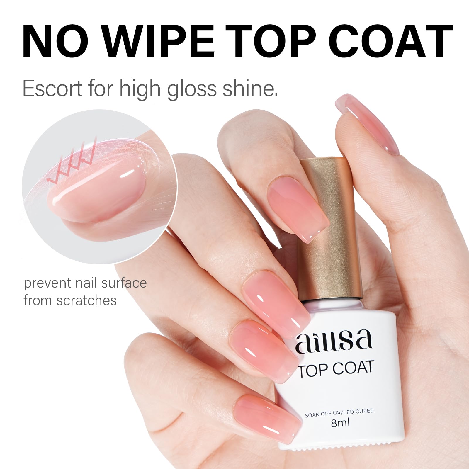 AILLSA UV nail lamp with touch sensor for quick cures.