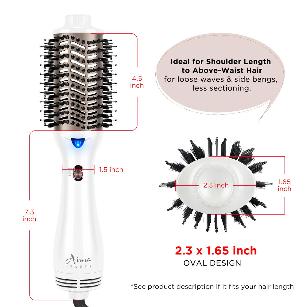 Aima Beauty 2-speed 3-temperature settings tailor heat for different hair types.