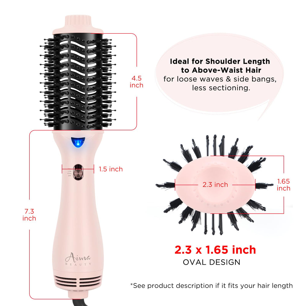 Aima Beauty One-Step Volumizer pink nozzle attachment for even drying
