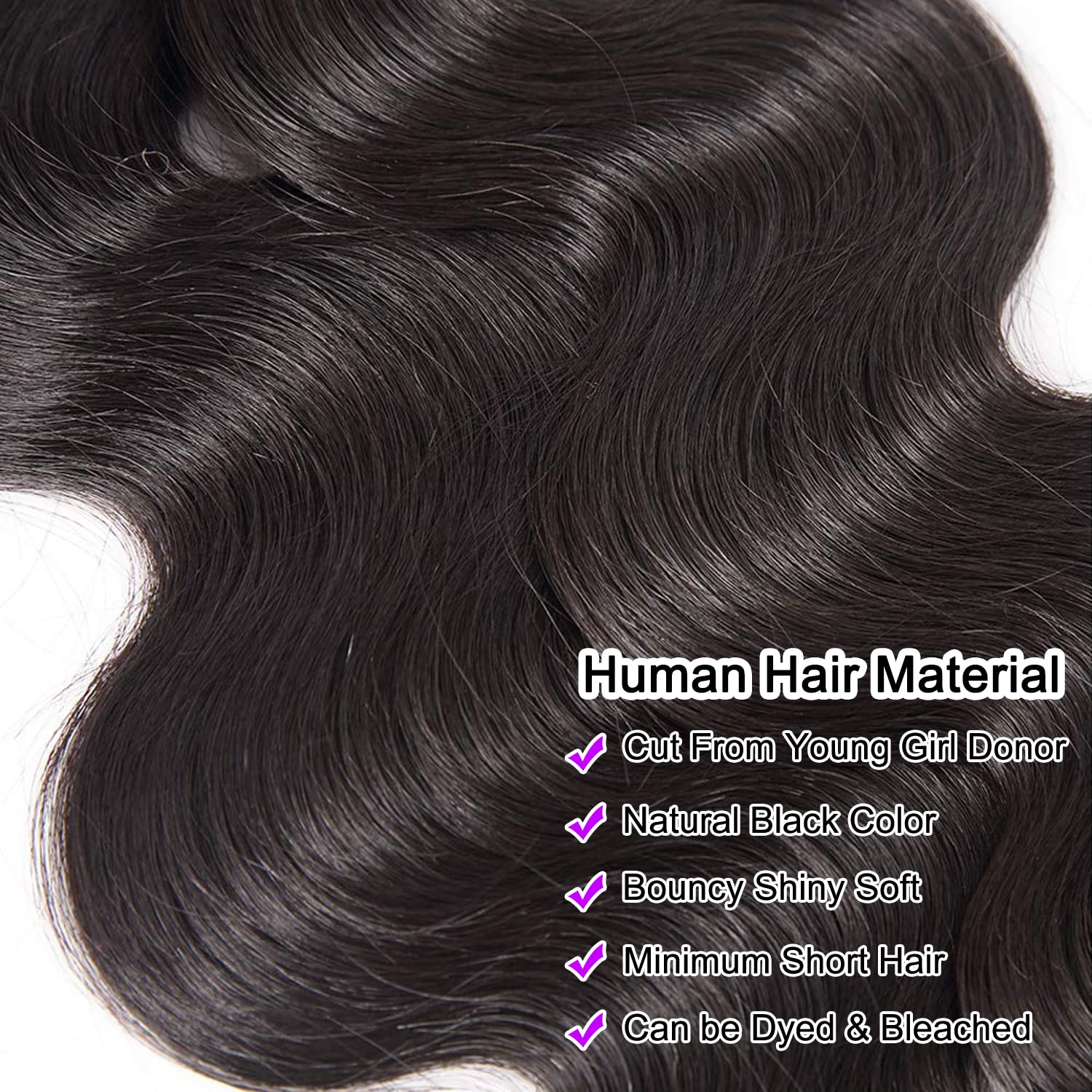 AIMAKER soft full-density hair offers gentle weave with glossy shine.