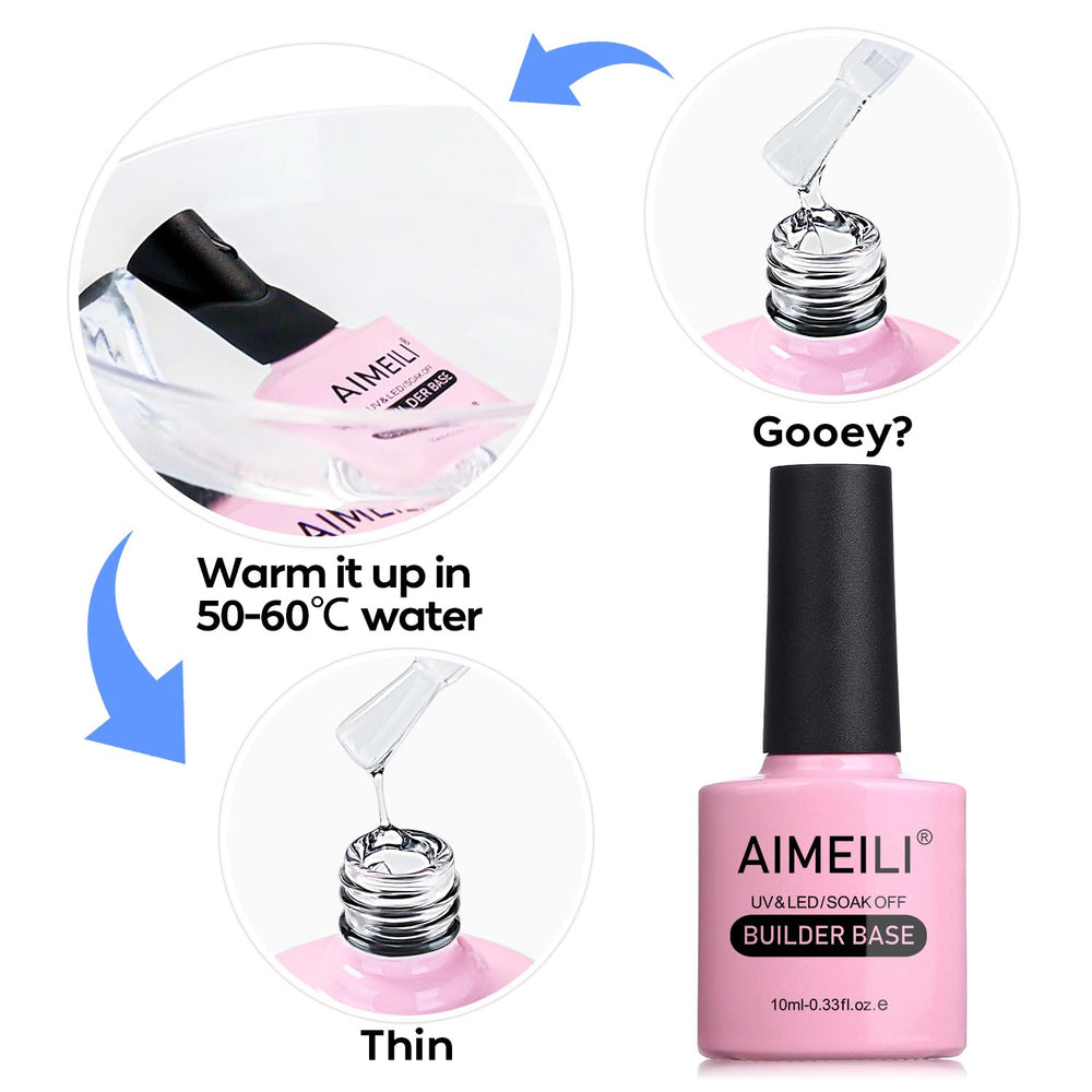 AIMEILI vegan and cruelty-free gel with USA/Europe materials note.