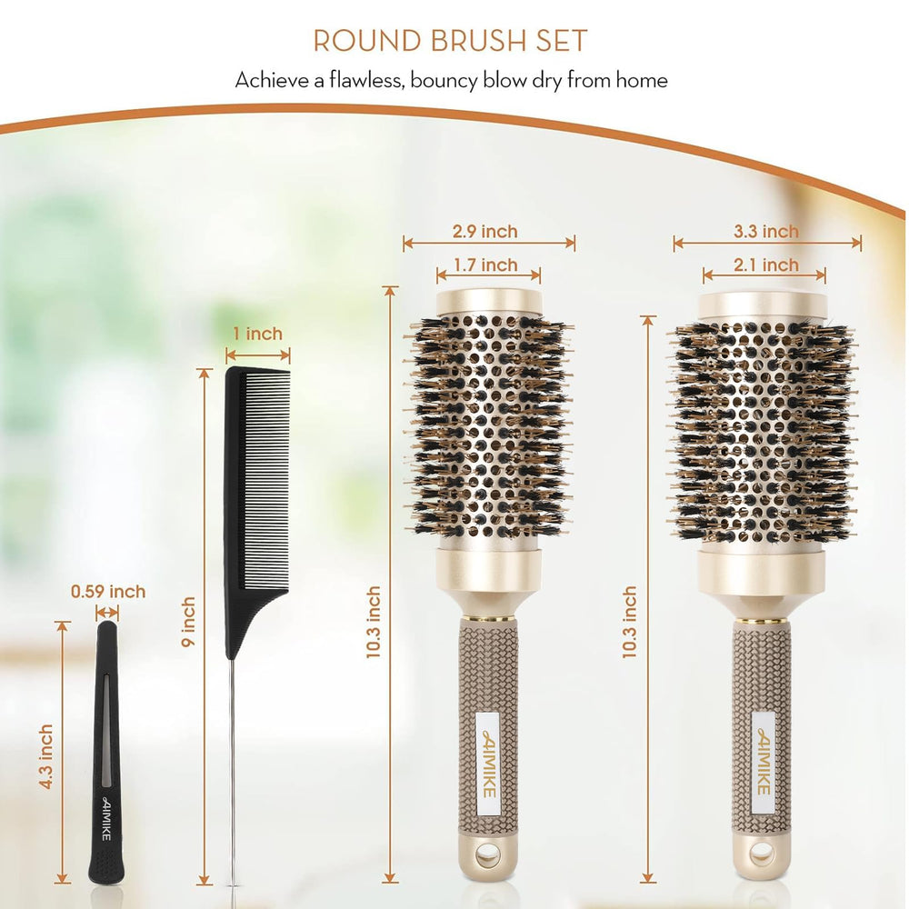 AIMIKE hairbrush set medium brush for versatile styling and added curl definition