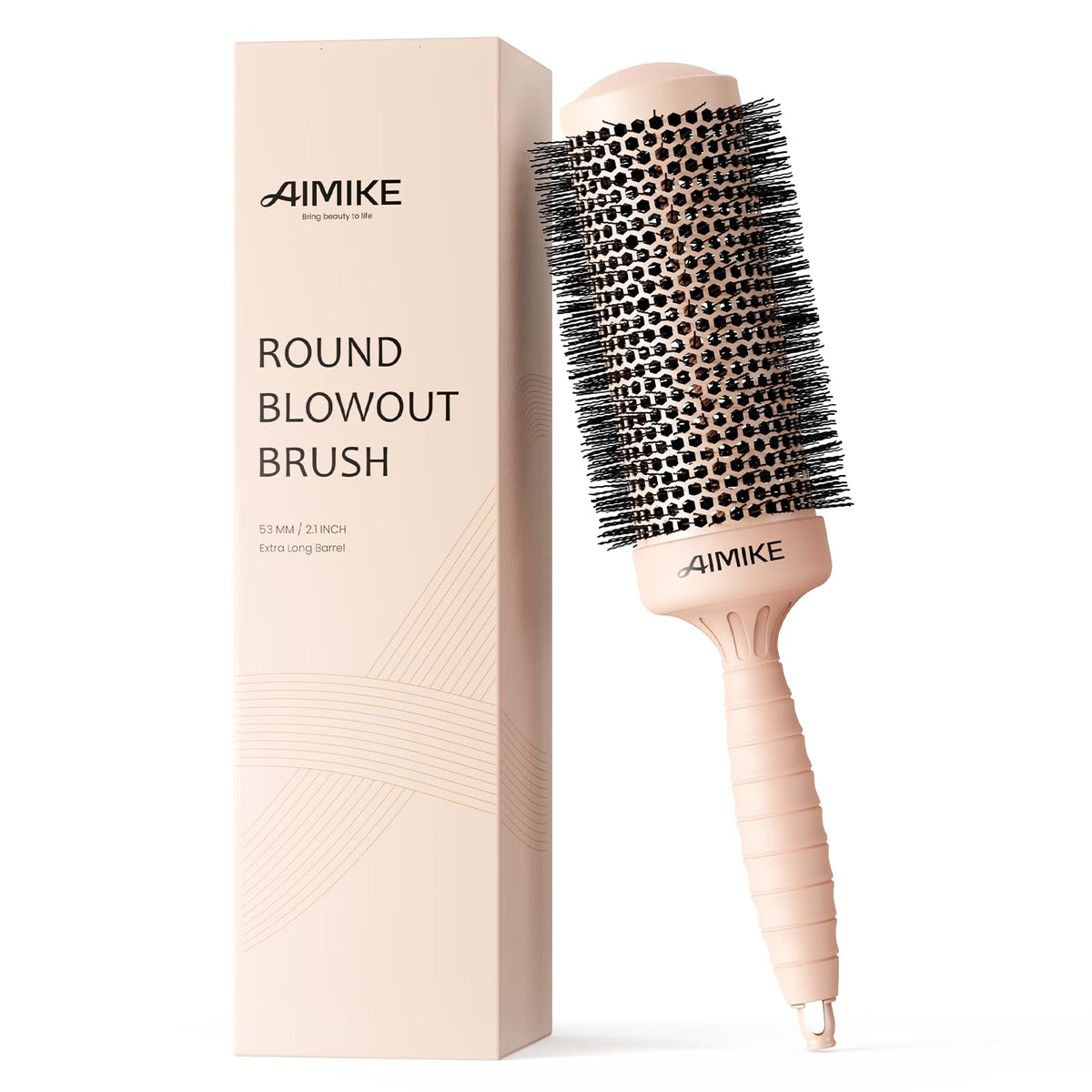 AIMIKE round brush with a 2-1-inch barrel for fast blow-drying and volume