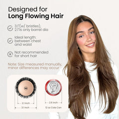 AIMIKE round brush nano silver ion-infused tech for smoother, frizz-free results