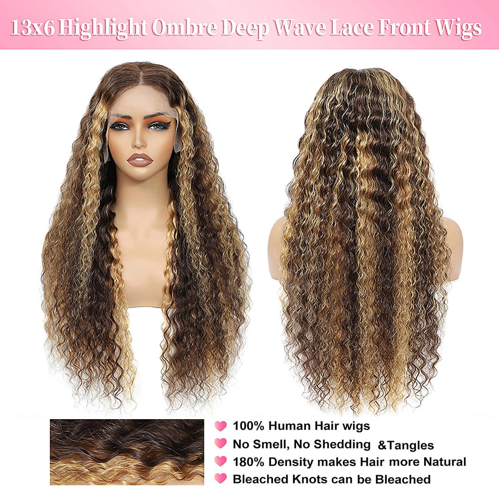 Aimking Highlight Wigs honey blonde color chip demonstrates vibrant shade versatility.