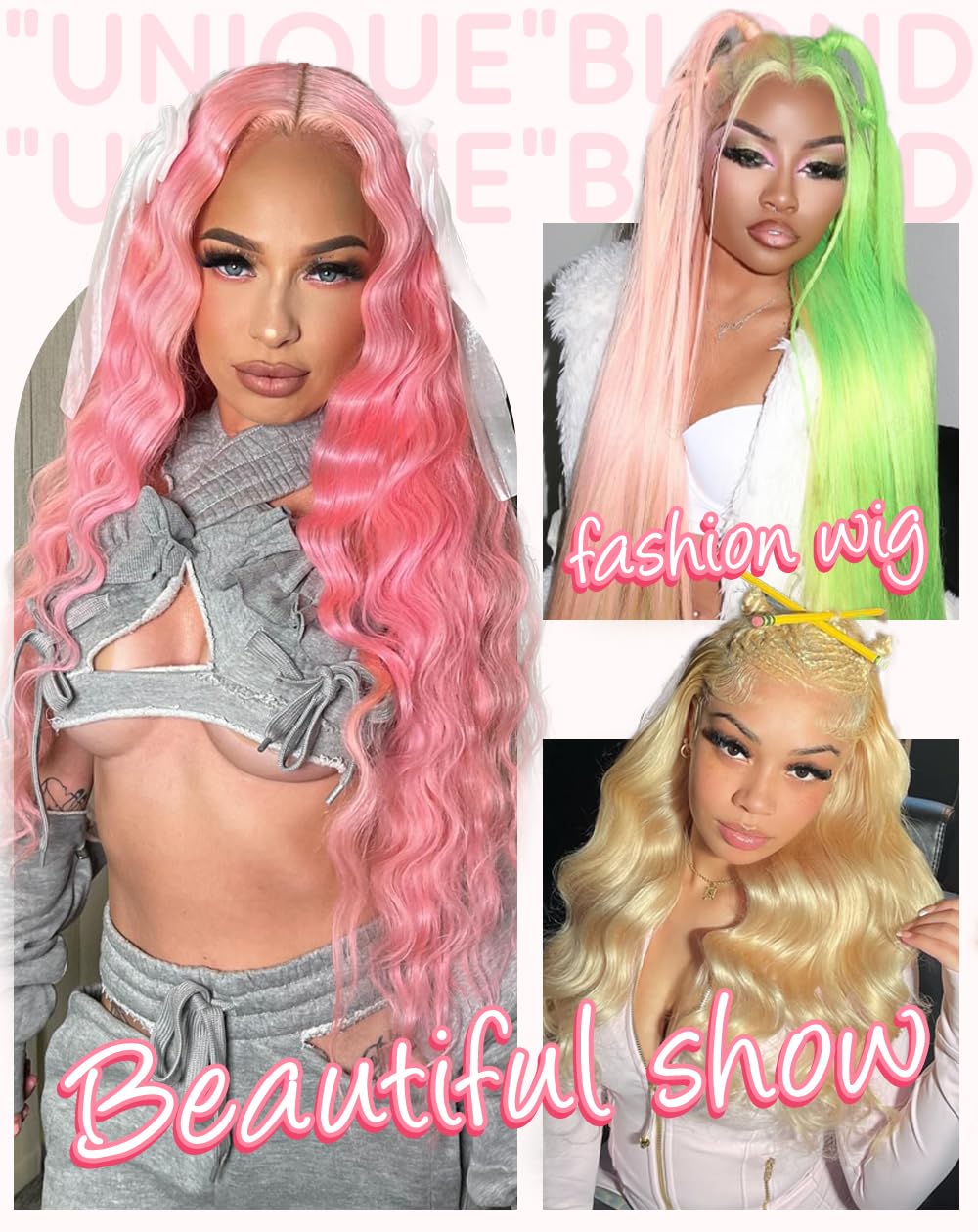 AIMPO 613 blonde wig back view reveals full density and bounce.
