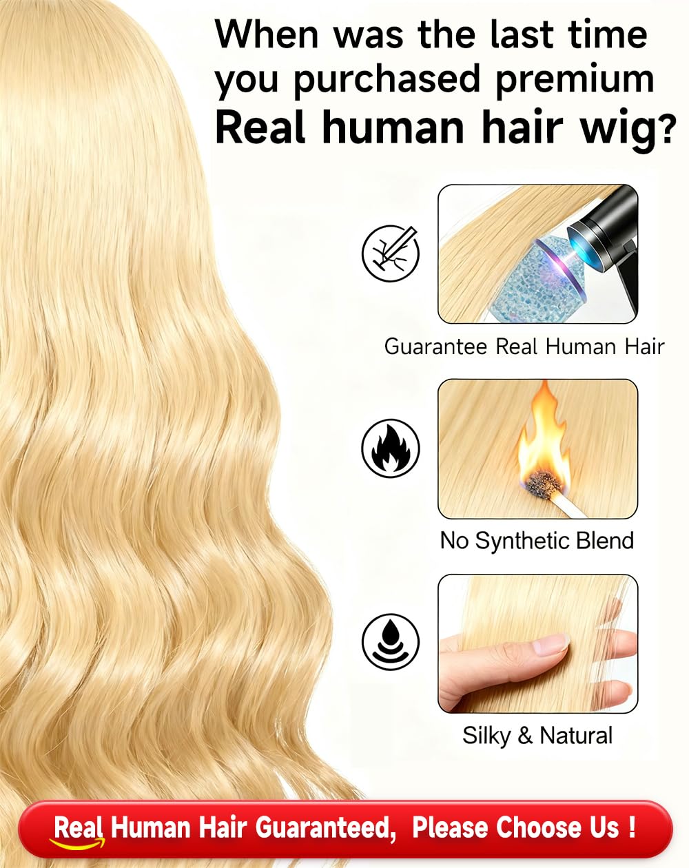 AIMPO 613 blonde wig side view showing body-wave texture for volume.