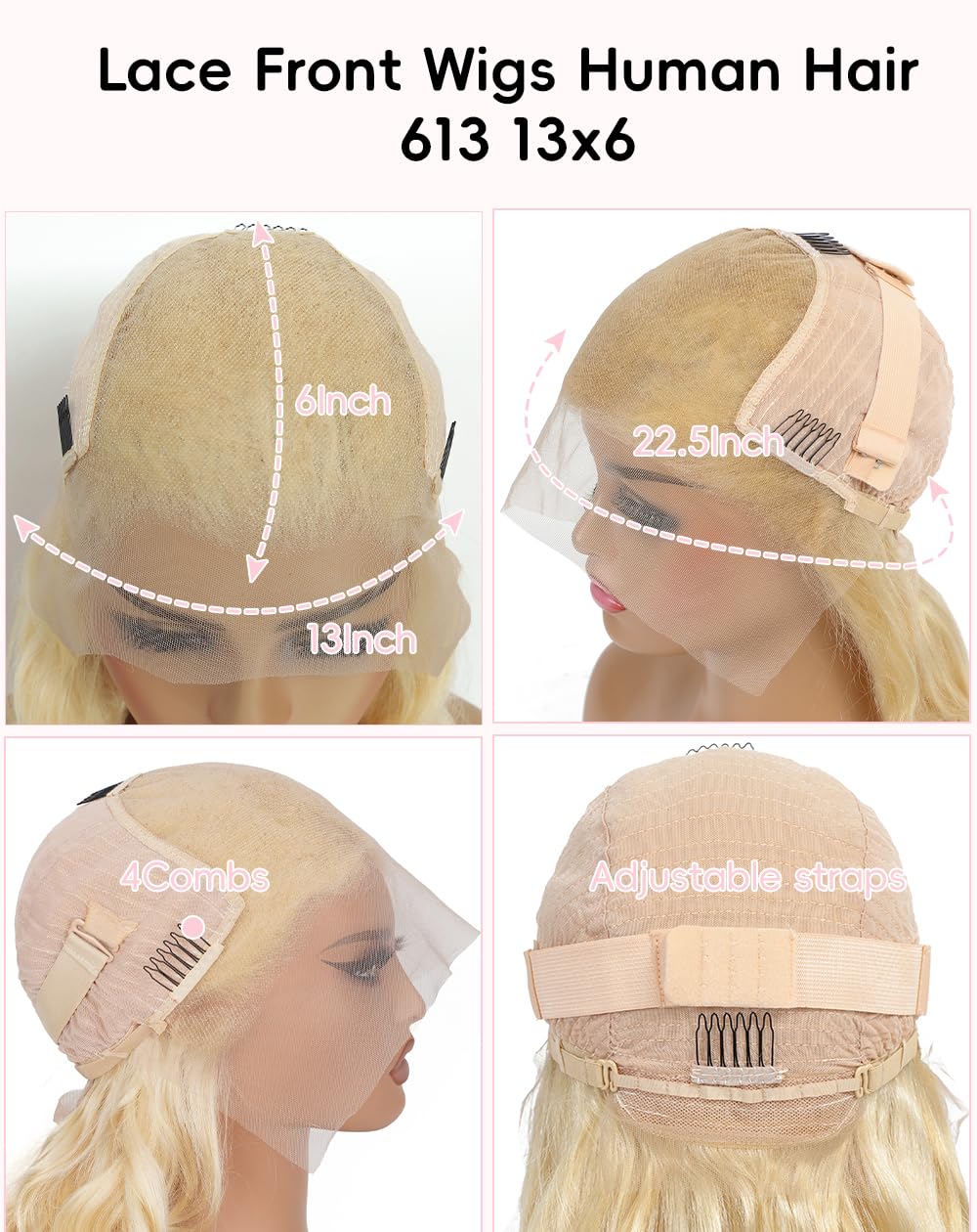 AIMPO 613 blonde wig color-ready for easy customization.