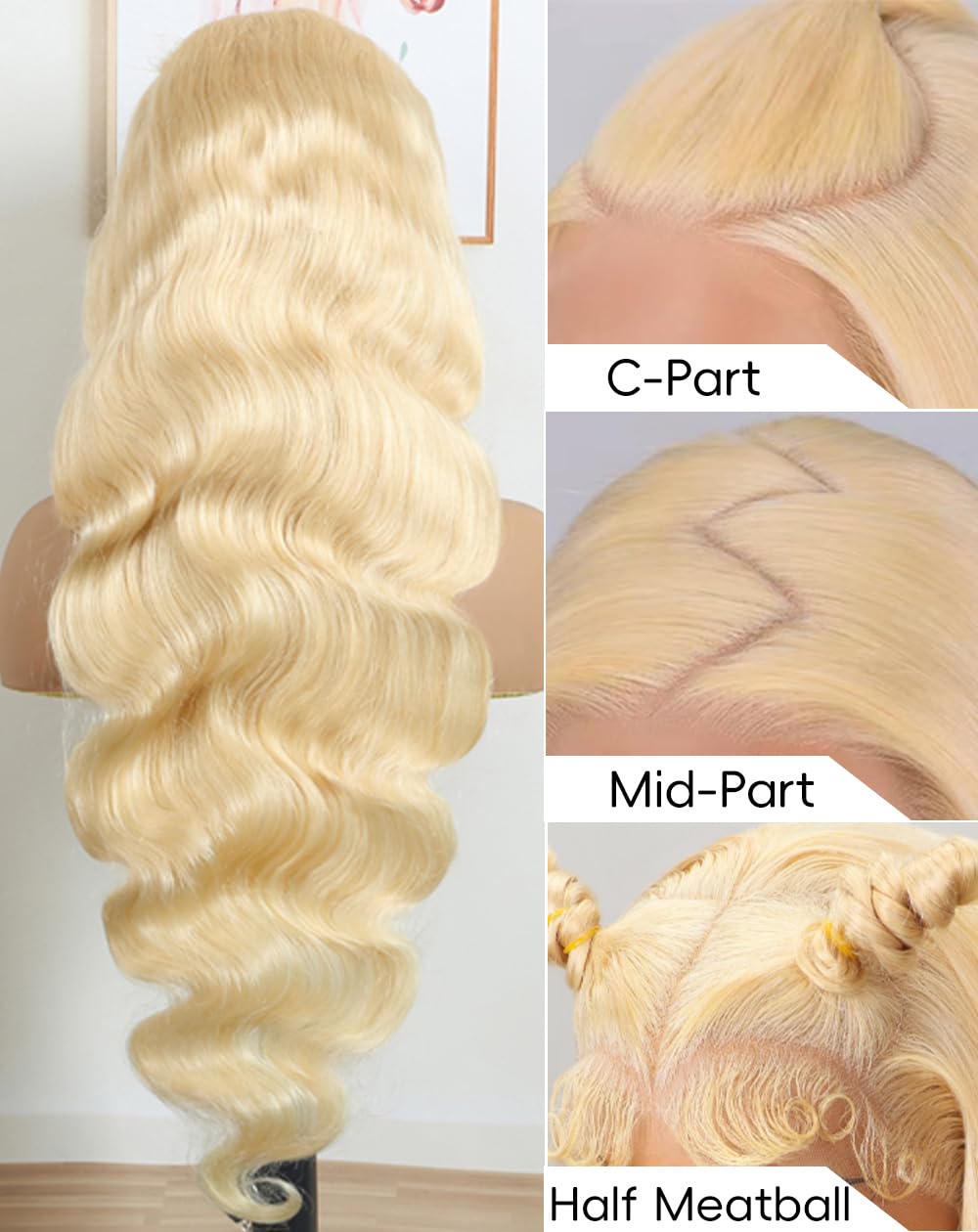 AIMPO 613 HD lace frontal close-up highlights breathable invisible lace.