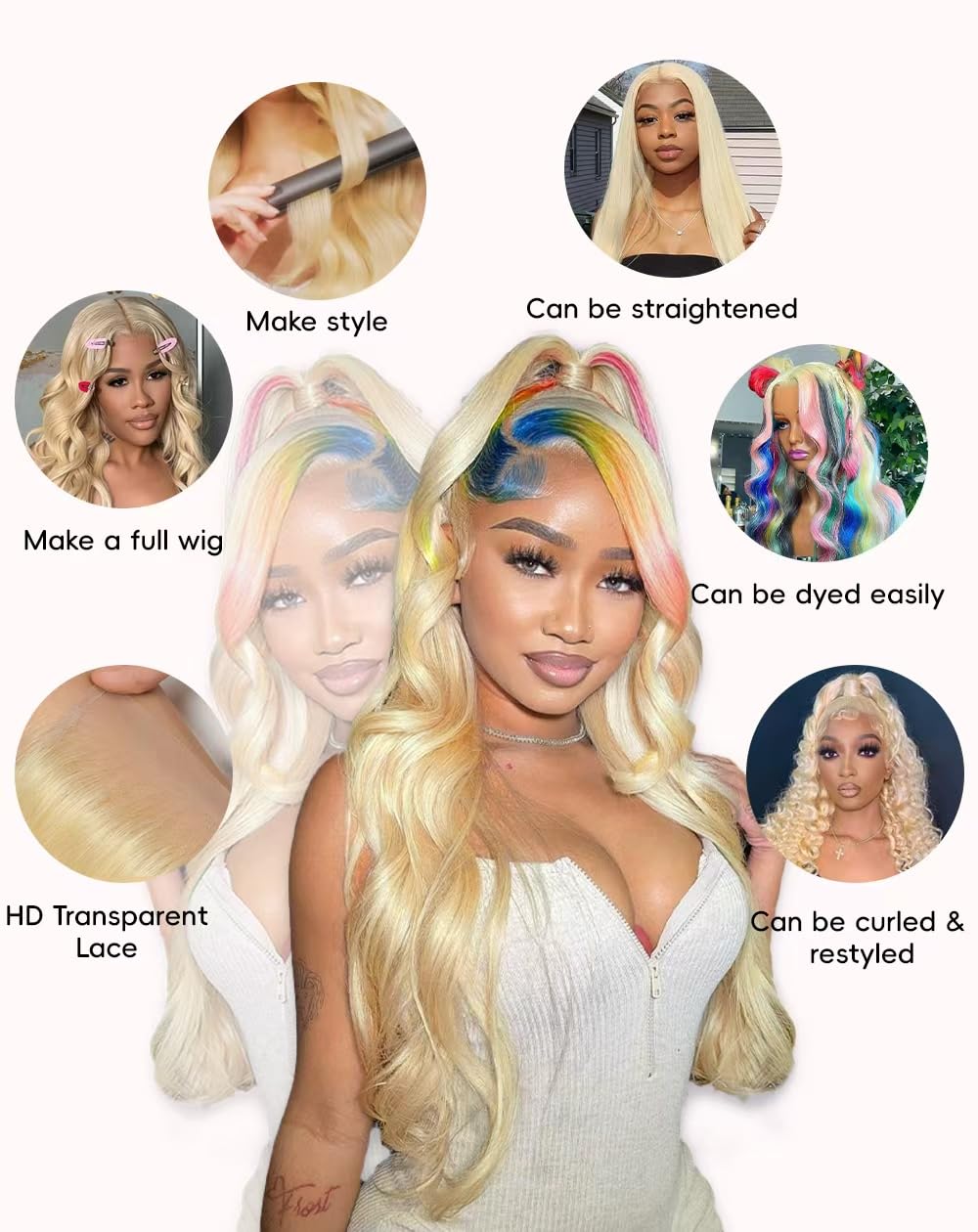 AIMPO 613 blonde wig worn for weddings and events for elegant looks.