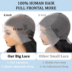 Aimqueen 13x6 lace front wig cap with adjustable strap for secure fit.