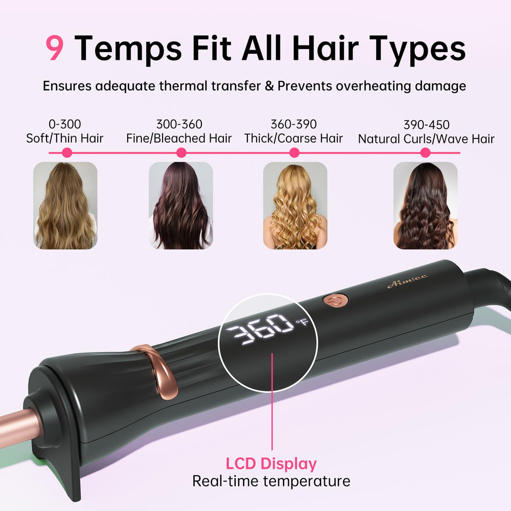 AIMSEE 360-degree swivel cord enables tangle-free movement during styling.