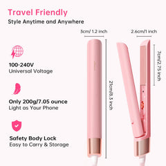 AIMSEE Mini Flat Iron heat settings 180C/356F and 210C/410F for flexible looks.