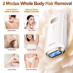 AIMTER device being used on the arm for full-body hair removal