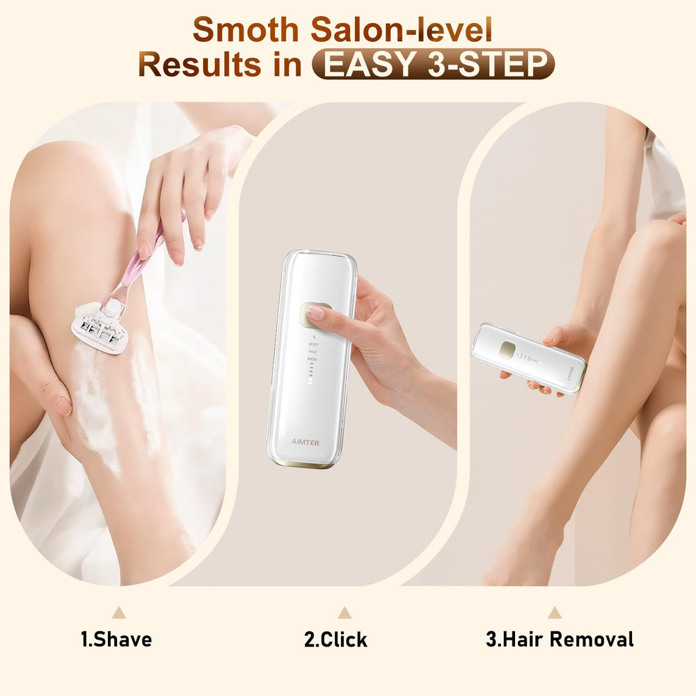 AIMTER bikini-line treatment being performed at home