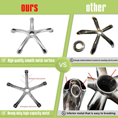 Ainilaily aluminum base provides sturdy support with 400 lb capacity.