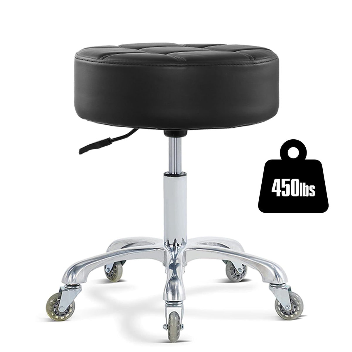 Ainilaily rolling-stool cushion closeup shows plush padding for lasting comfort